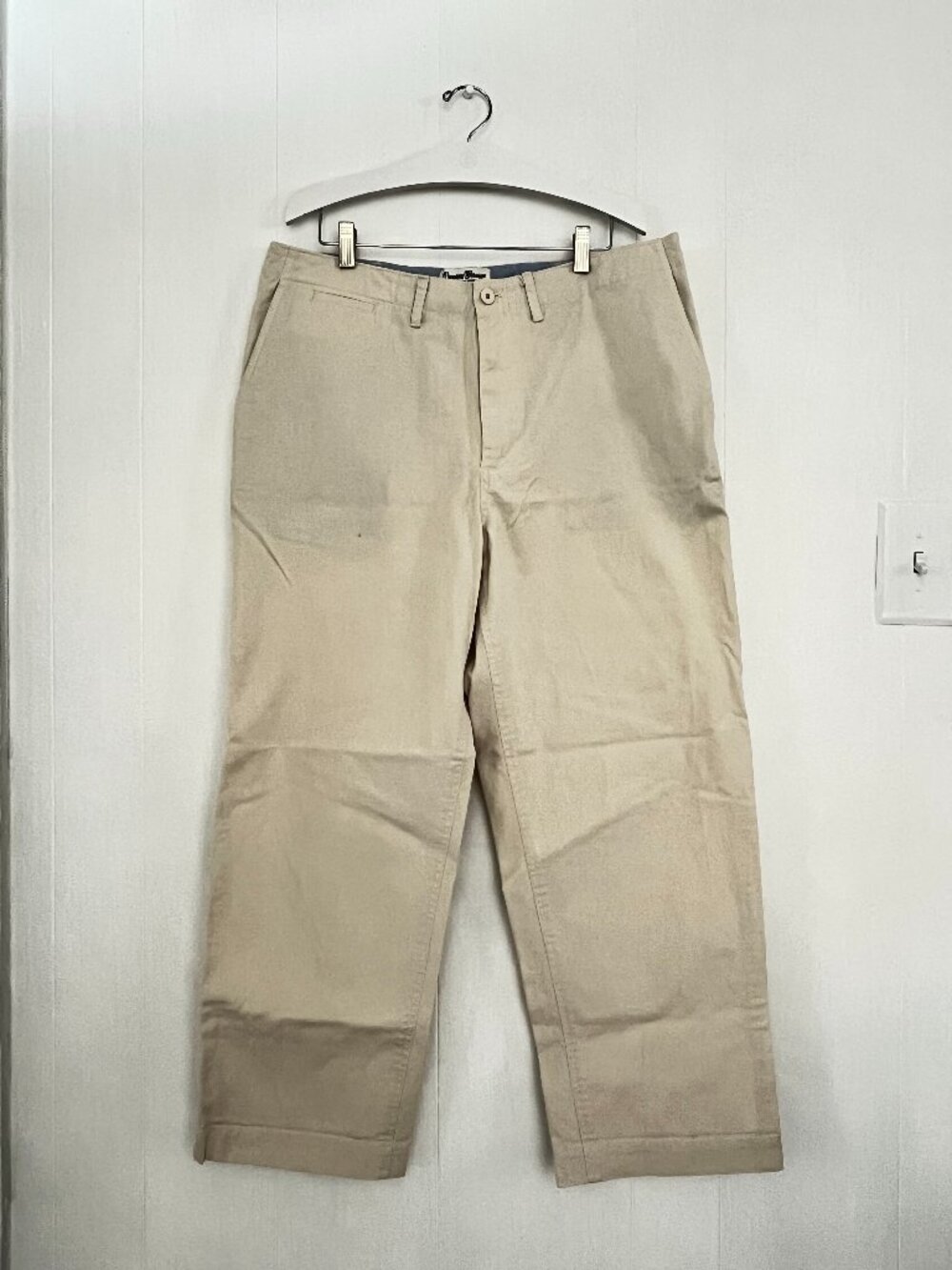 Rowing Blazers - Men’s Khaki,Twill,Chino Pant/Trouser, Off-White, Cotton Size 34